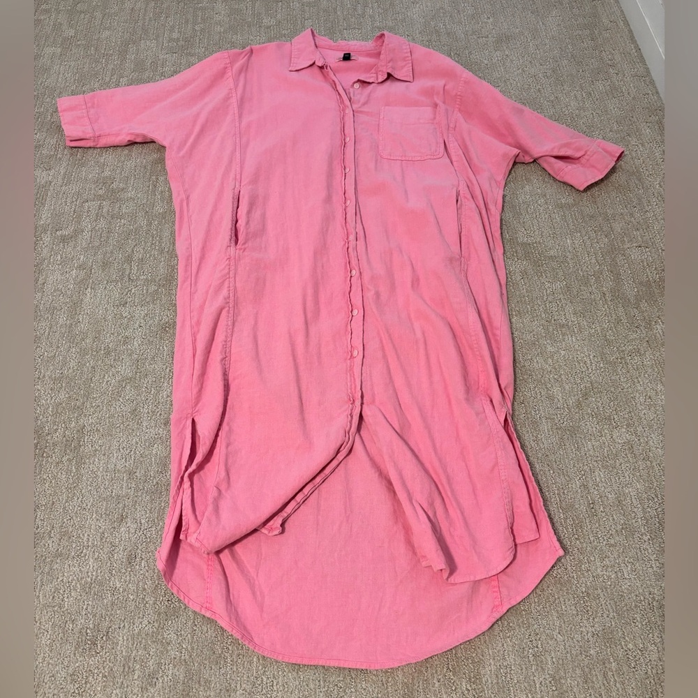 Oversized button up dress